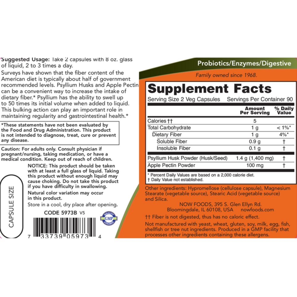 Product image for Psyllium Husk 700mg.