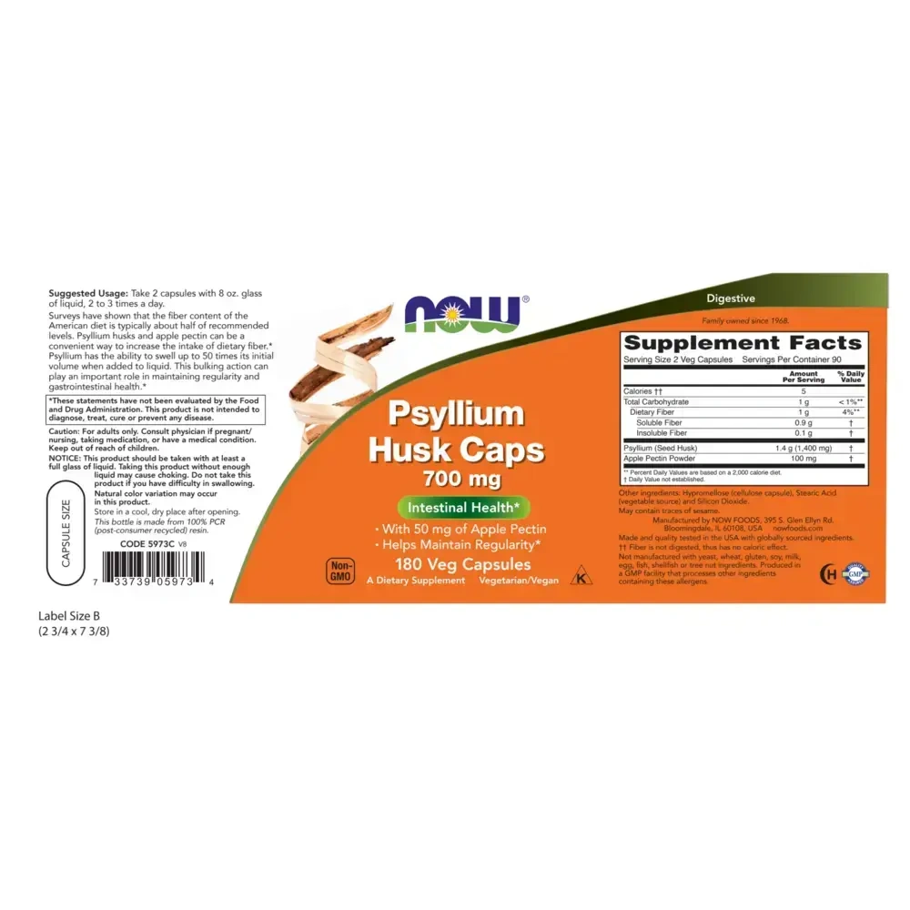 Product image for Psyllium Husk 700mg.