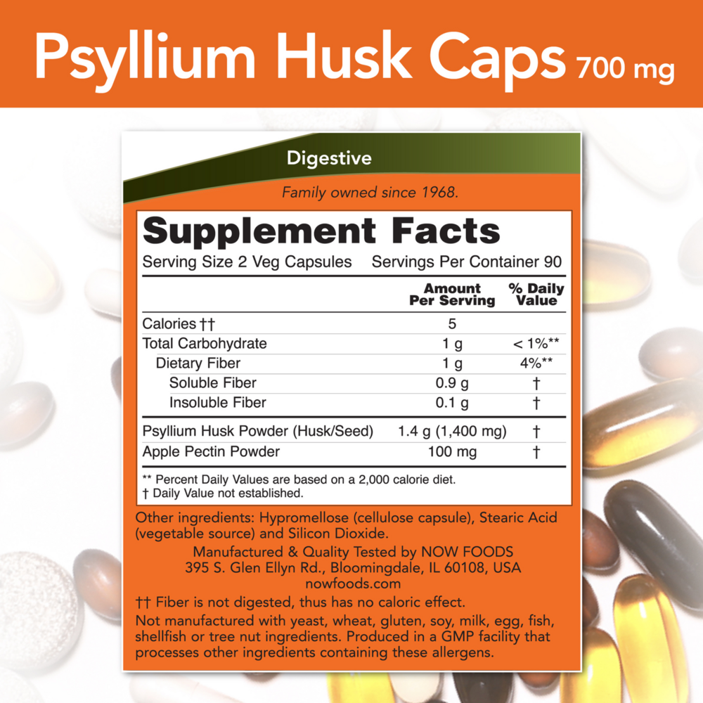 Product image for Psyllium Husk 700mg.