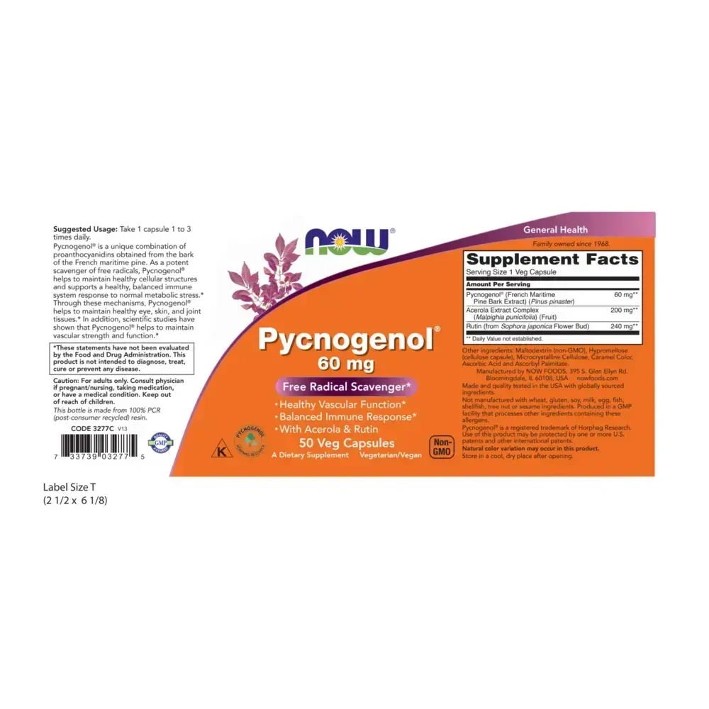 Product image for Pycnogenol 60mg.