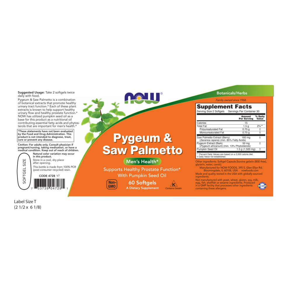 Product image for Pygeum &amp; Saw Palmetto.