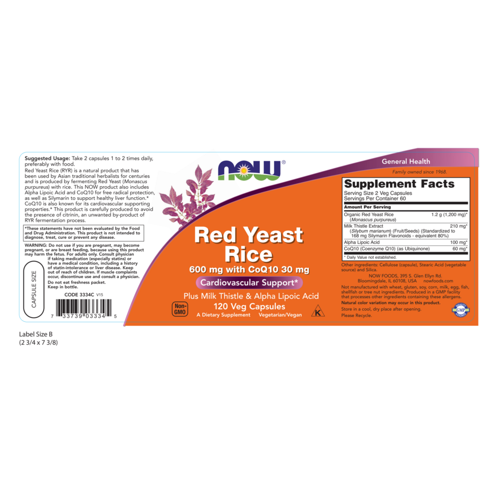 Product image for Red Yeast Rice &amp; CoQ10.