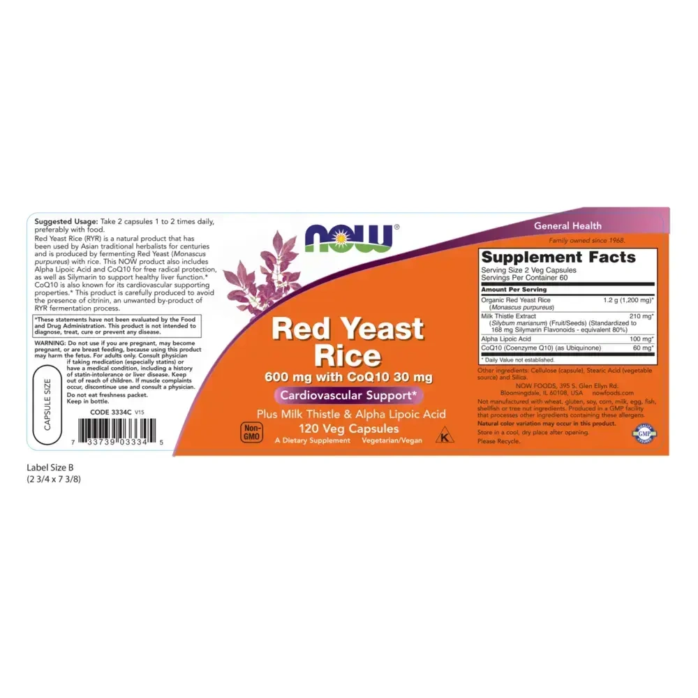 Product image for Red Yeast Rice &amp; CoQ10.
