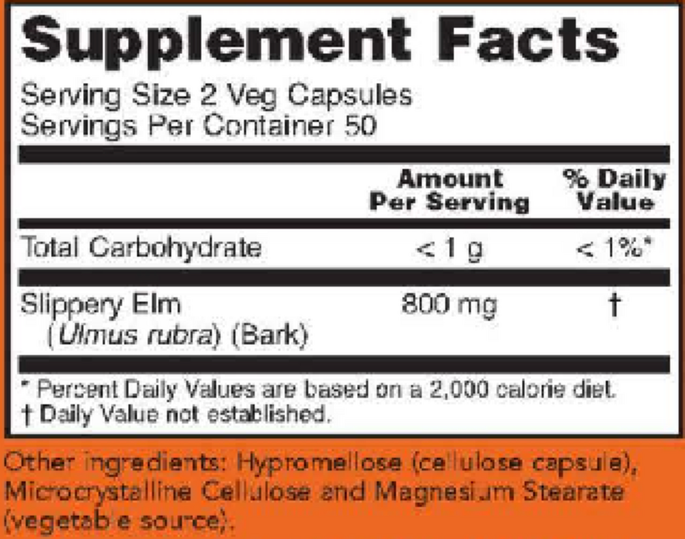 Product image for Slippery Elm 400mg.