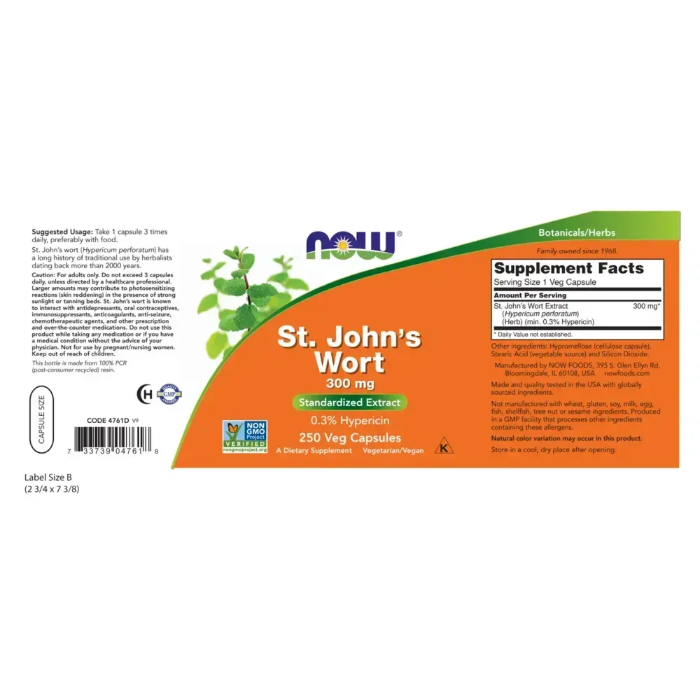 Product image for St. John's Wort 300mg.