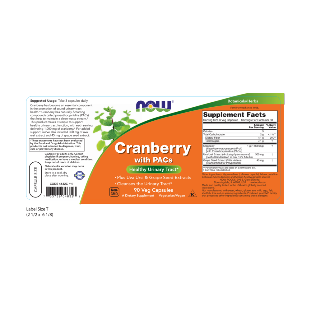 Product image for Cranberry with PACs.