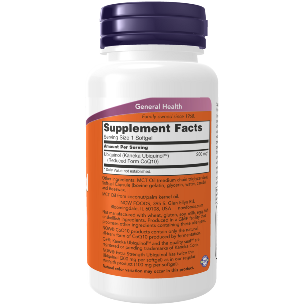 Product image for Ubiquinol Extra Strength 200mg.