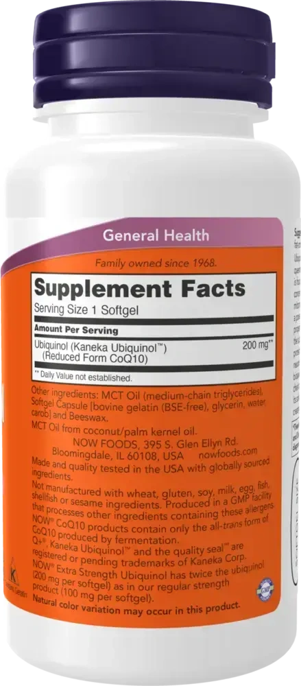 Product image for Ubiquinol Extra Strength 200mg.