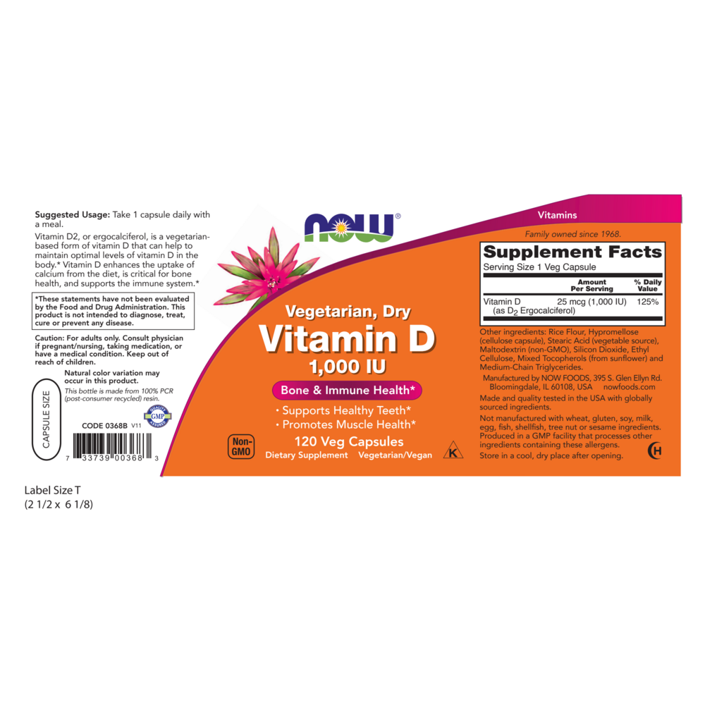 Product image for Vitamin D 1000IU.
