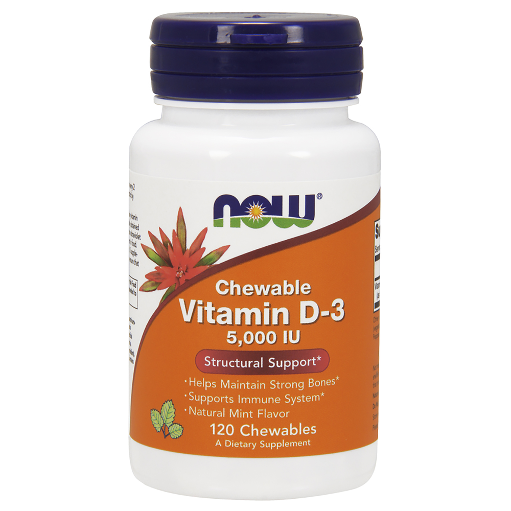Product image for Vitamin D-3 5000IU Chewable.