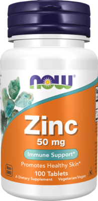 Zinc 50mg (100 tablets) Product image for Zinc 50mg (100 tablets).