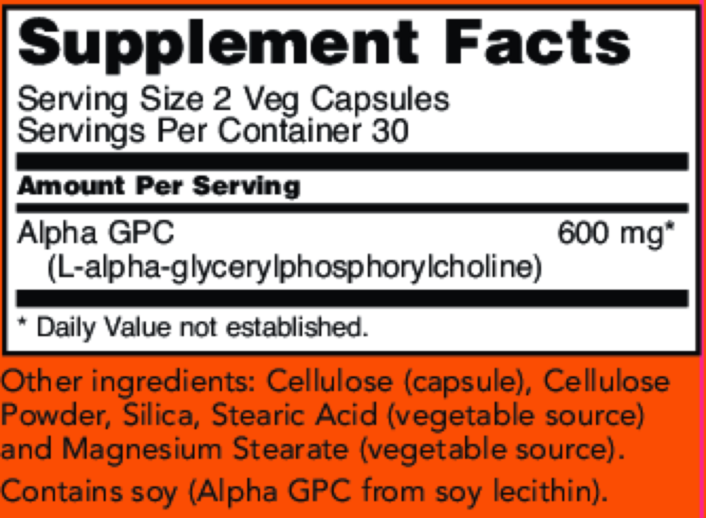 Product image for Alpha GPC 300mg.