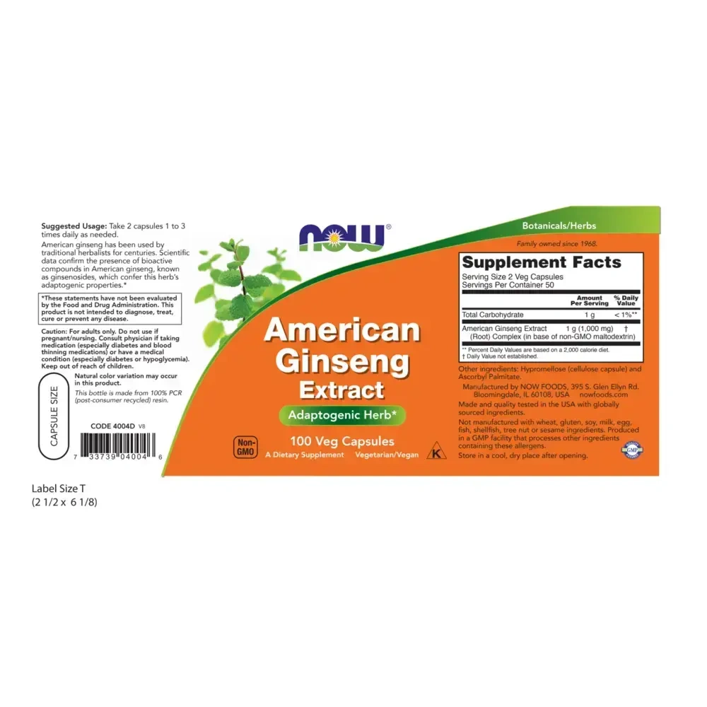 Product image for American Ginseng 500mg.