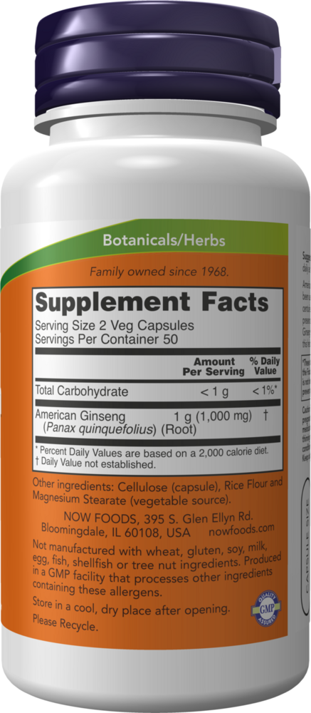 Product image for American Ginseng 500mg.