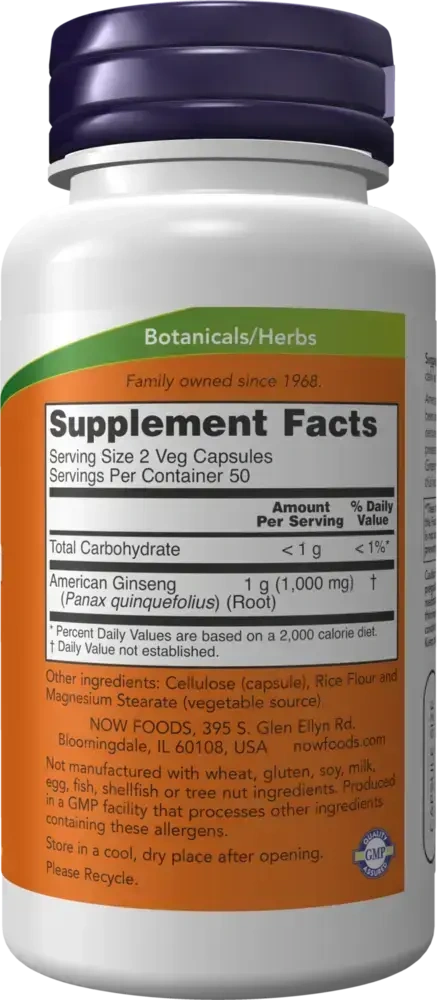 Product image for American Ginseng 500mg.