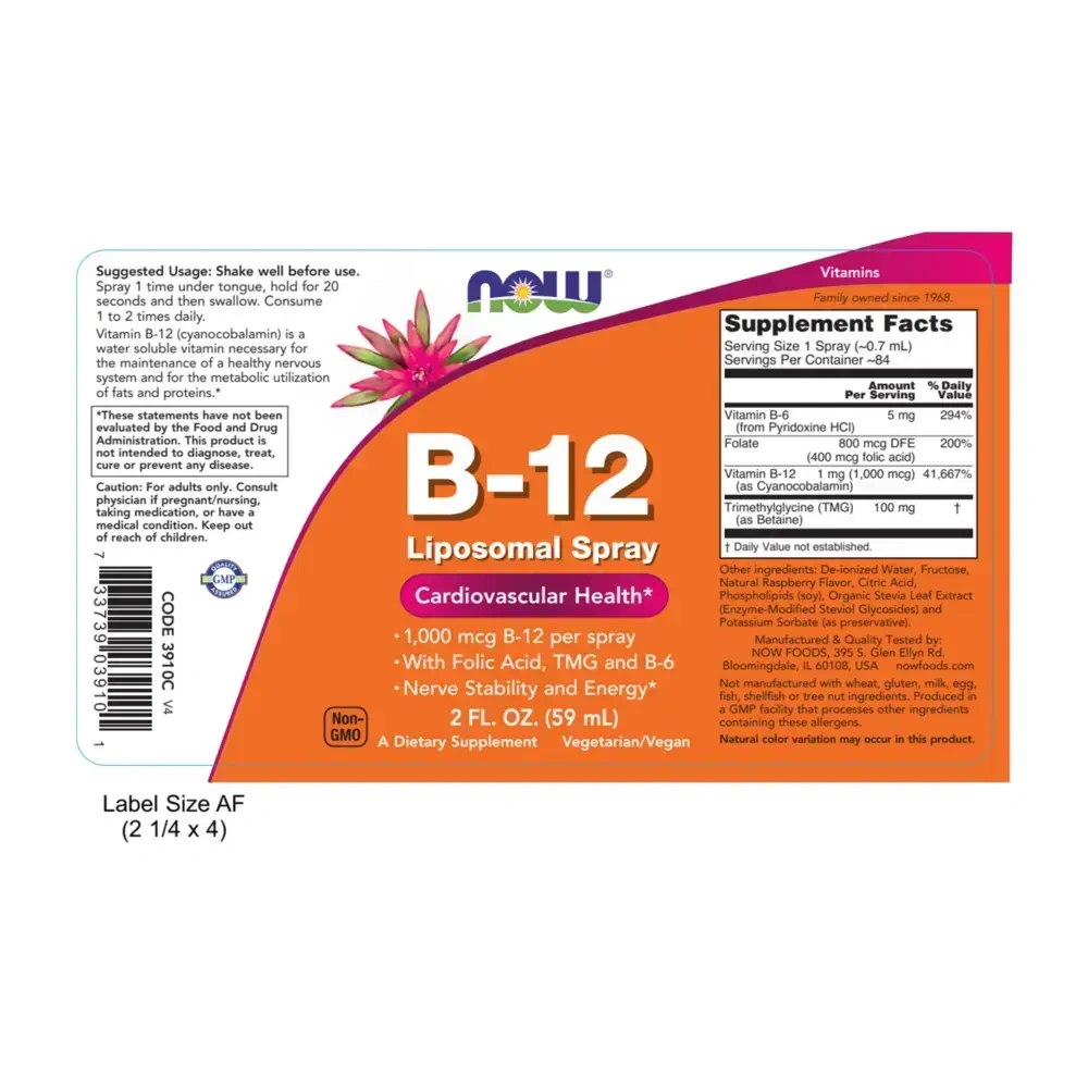 Product image for B-12 Liposomal Spray 1000mcg.