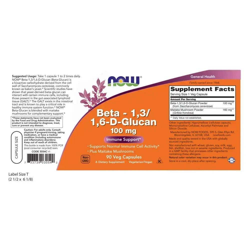 Product image for Beta-1,3/1,6 -D-Glucan 100mg.