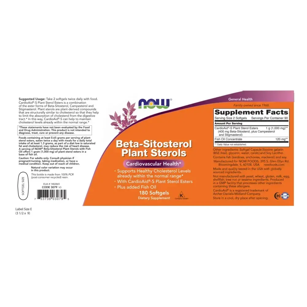 Product image for Beta-Sitosterol Plant Sterols.