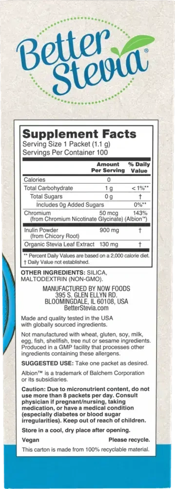 Product image for BetterStevia® Balance with Chromium &amp; Inulin.