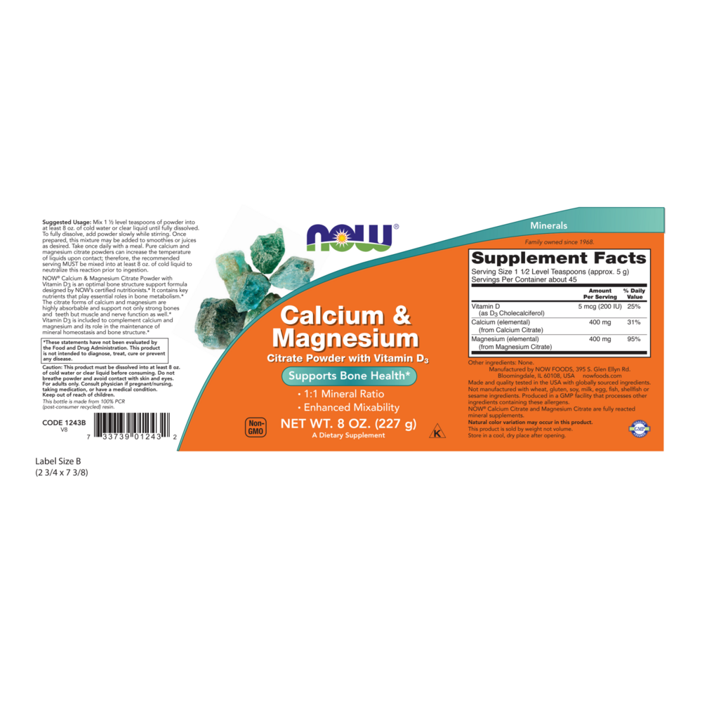 Product image for Calcium and Magnesium Powder.