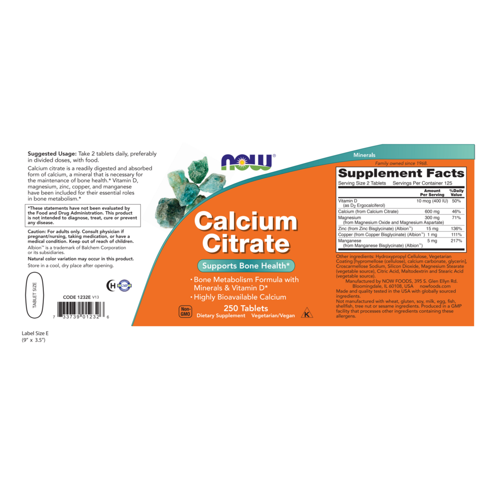 Product image for Calcium Citrate.