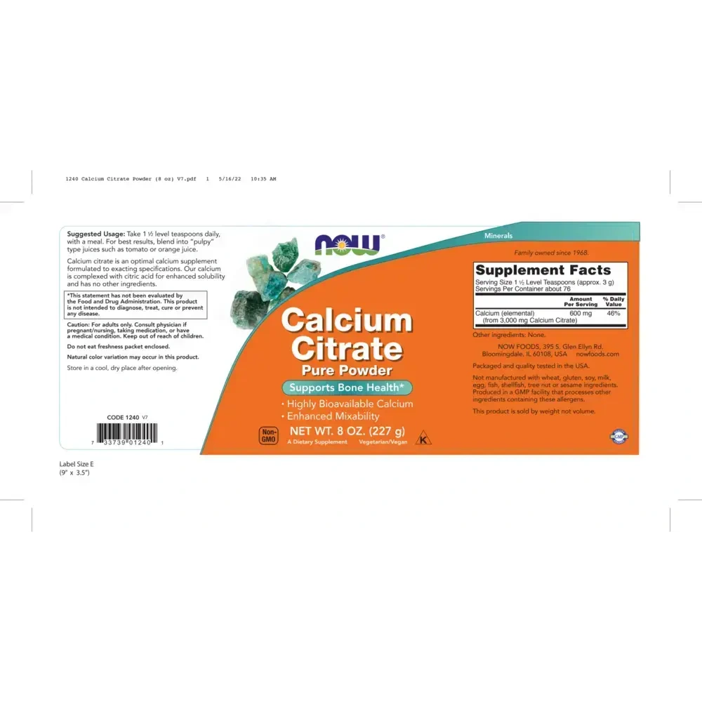 Product image for Calcium Citrate Powder.