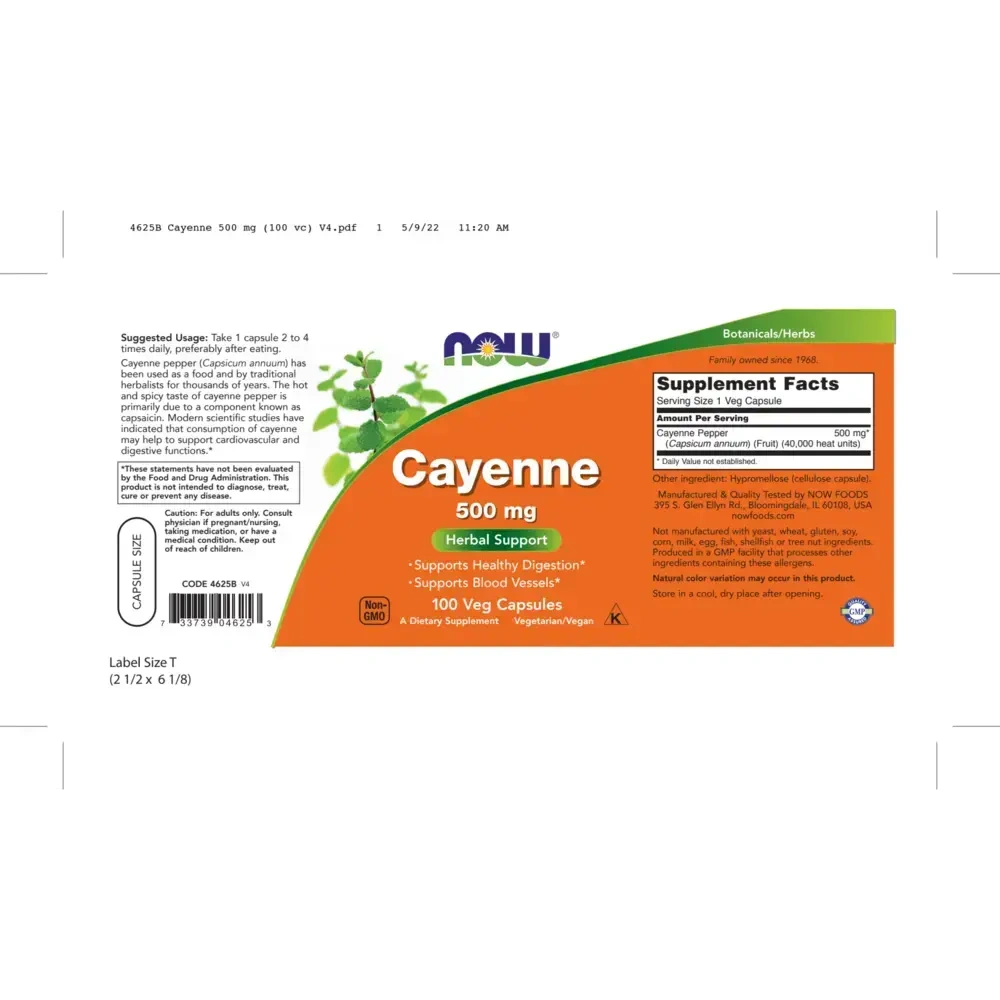 Product image for Cayenne 500mg.