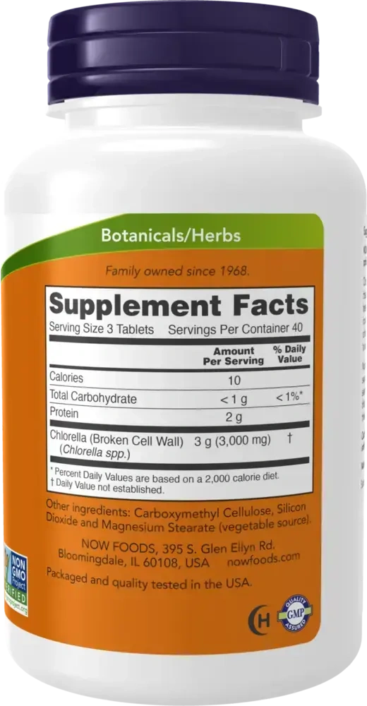 Product image for Chlorella 1000mg Tablets.