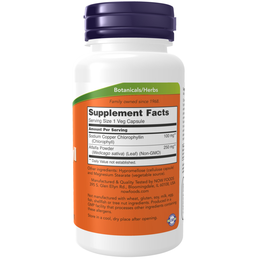 Product image for Chlorophyll 100mg Veg Capsules.