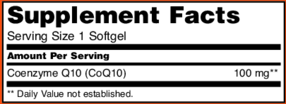 Product image for CoQ10 100mg Gels.
