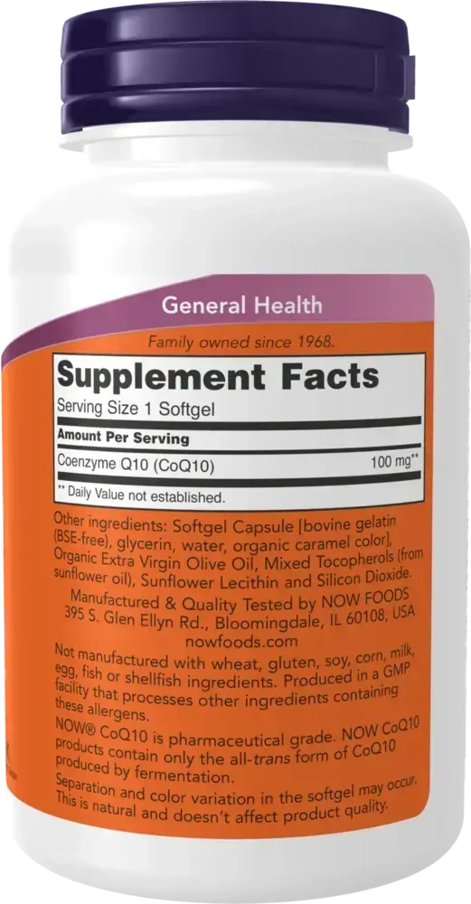 Product image for CoQ10 100mg Gels.