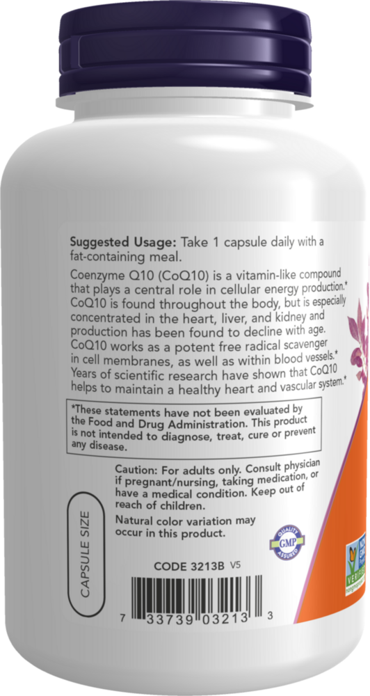 Product image for CoQ10 100mg with Hawthorn Berry Veg Capsules.