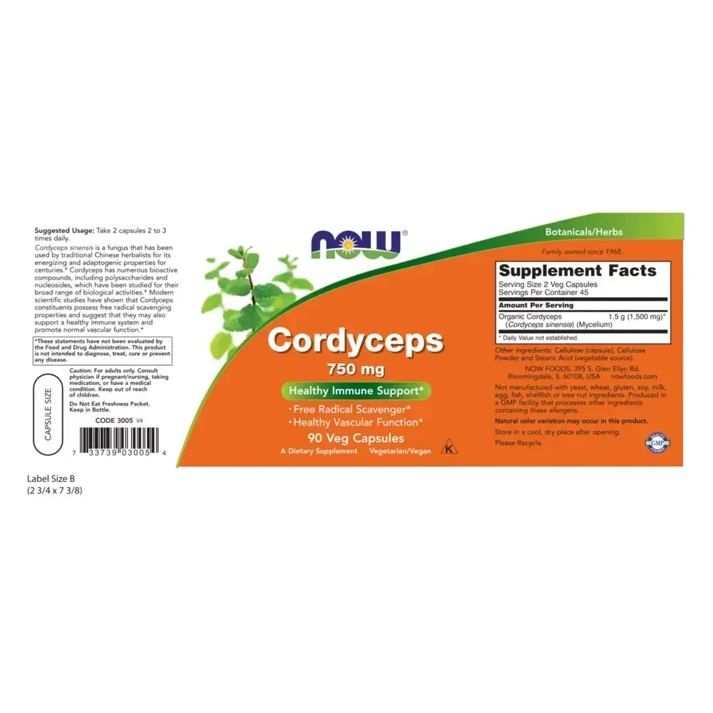 Product image for Cordyceps 750mg.