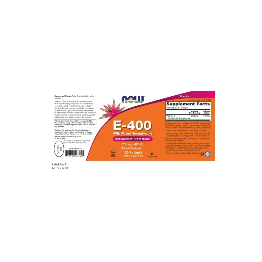 Product image for E-400 (Mixed Tocopherols).