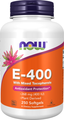E-400 (Mixed Tocopherols) 250 Softgels NOW Foods