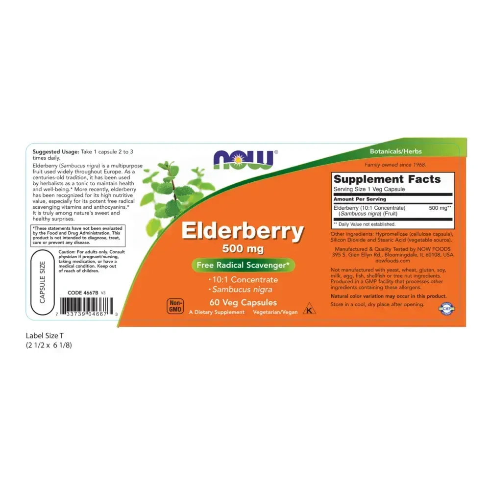 Product image for Elderberry Extract 500mg.