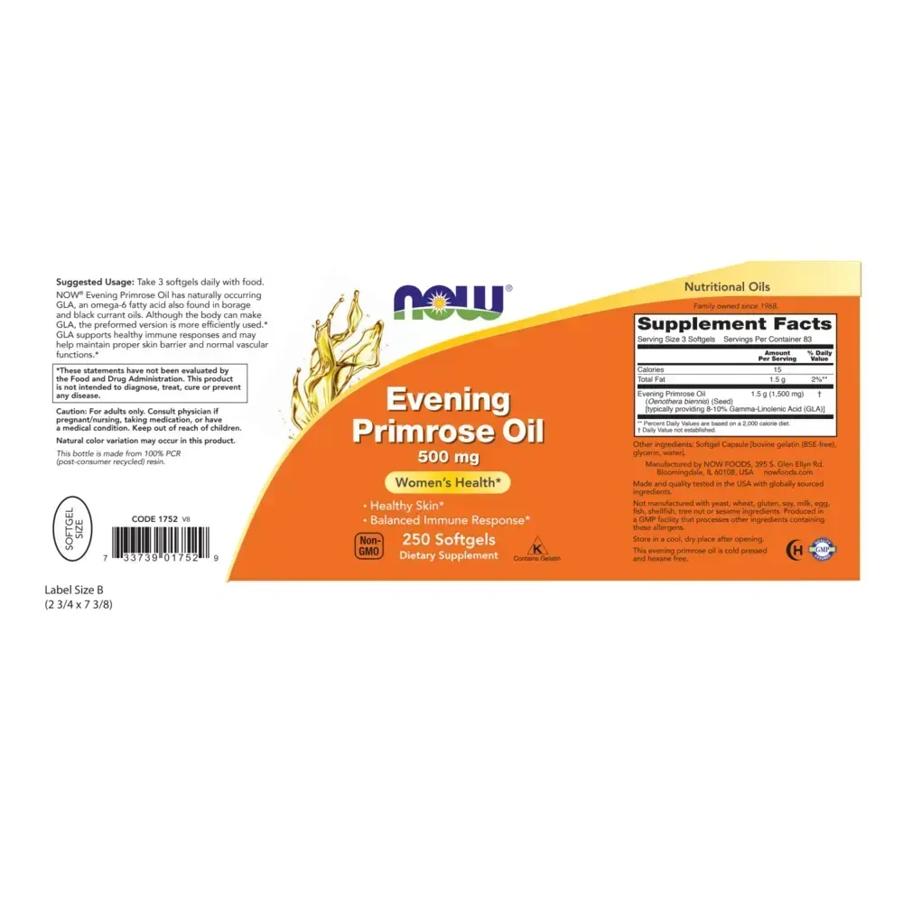 Product image for Evening Primrose Oil 500mg.