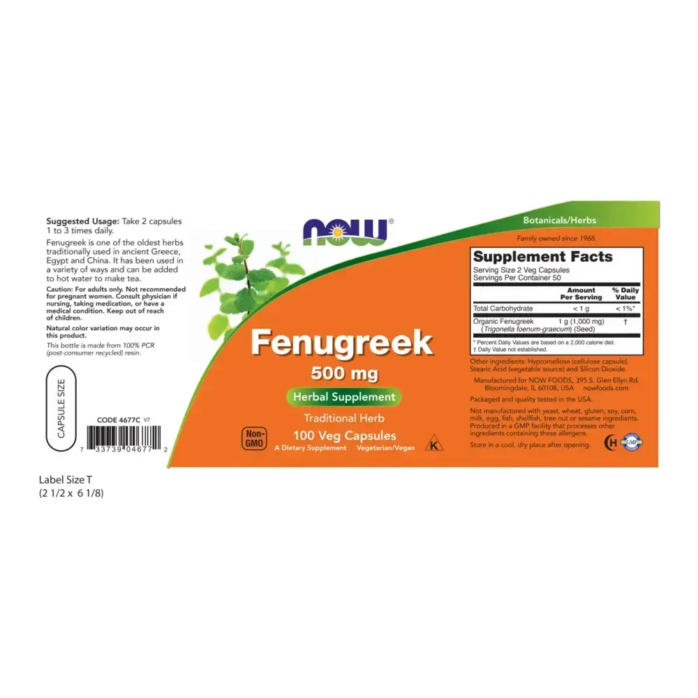 Product image for Fenugreek 500mg.