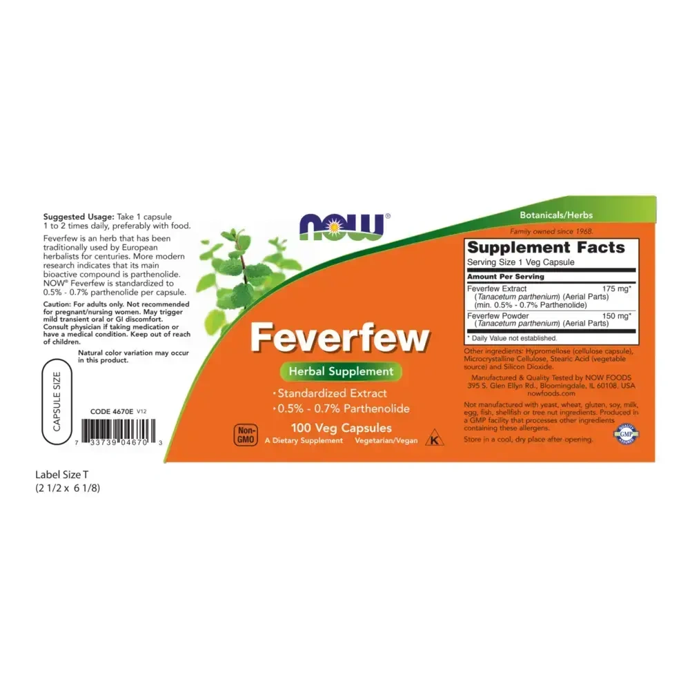 Product image for Feverfew 400mg.