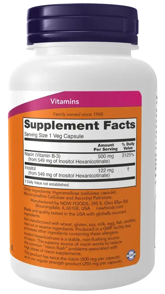 Product image for Flush Free Niacin 500mg.