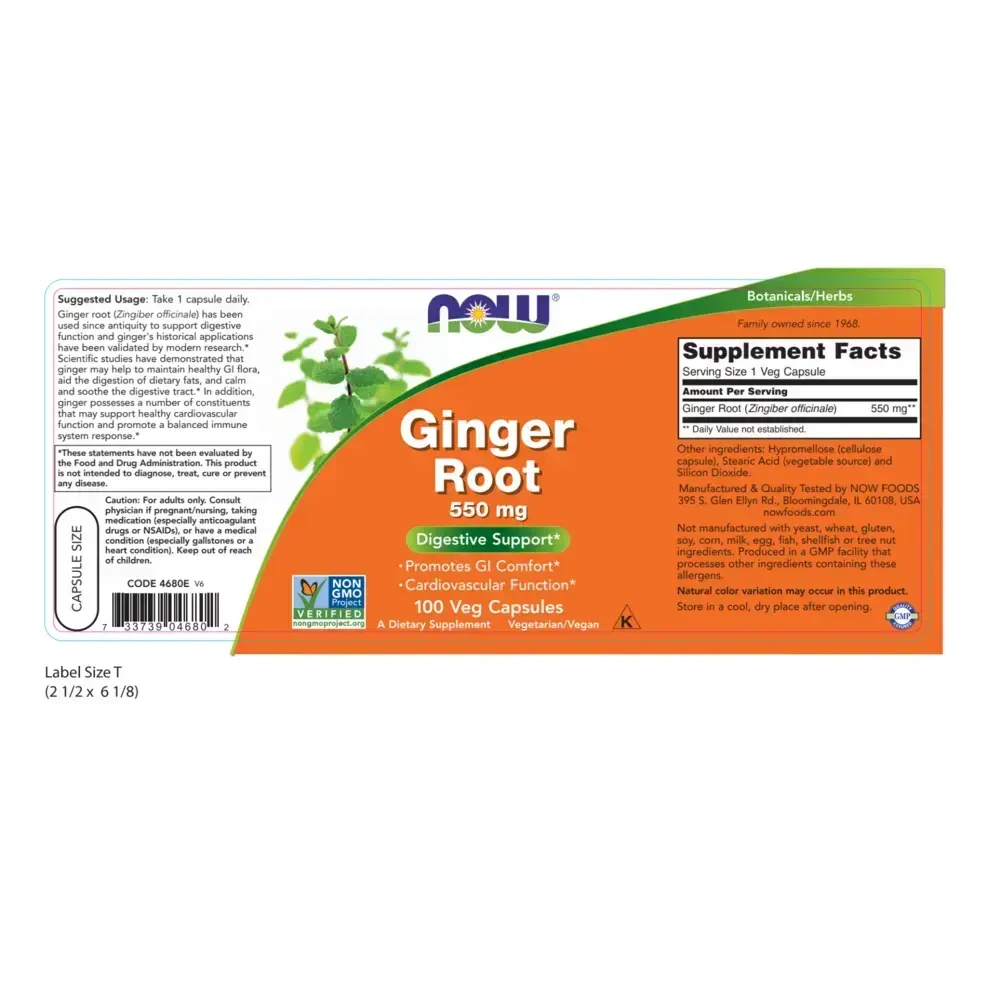Product image for Ginger Root 550mg.