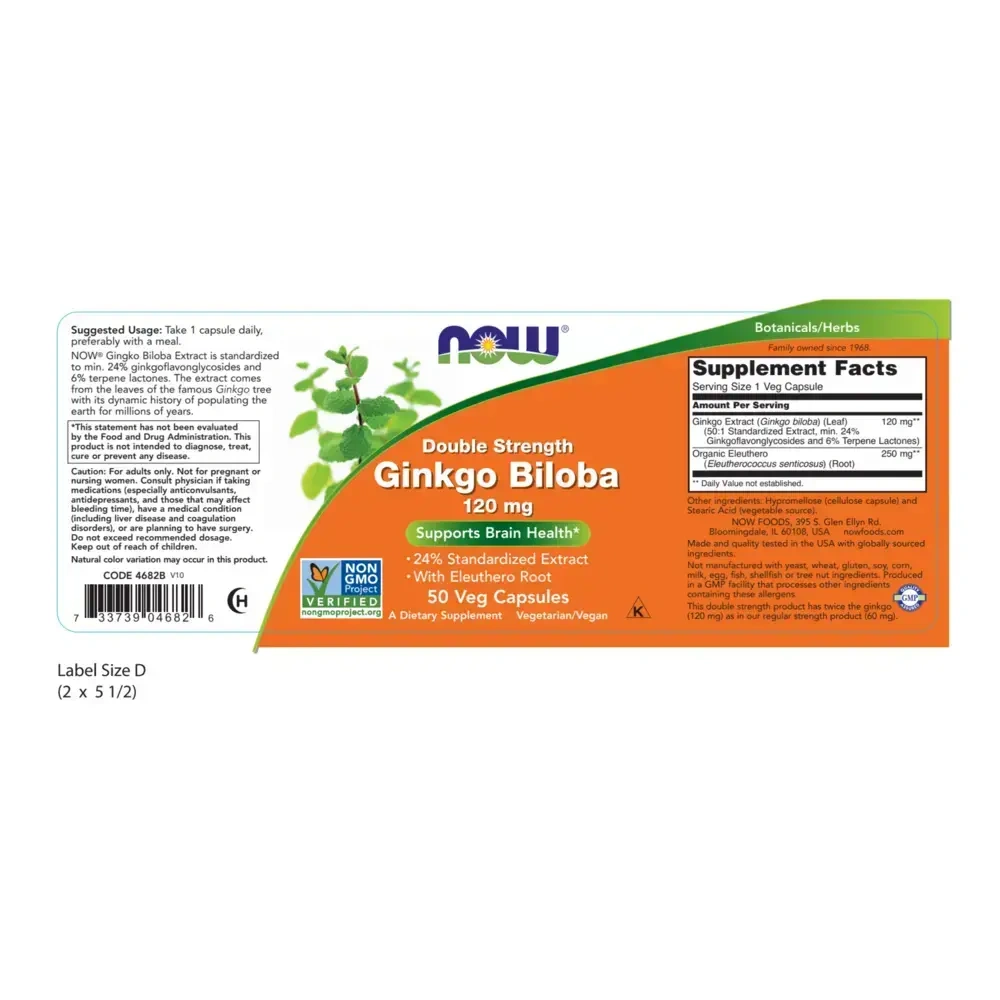 Product image for Ginkgo Biloba 120mg.