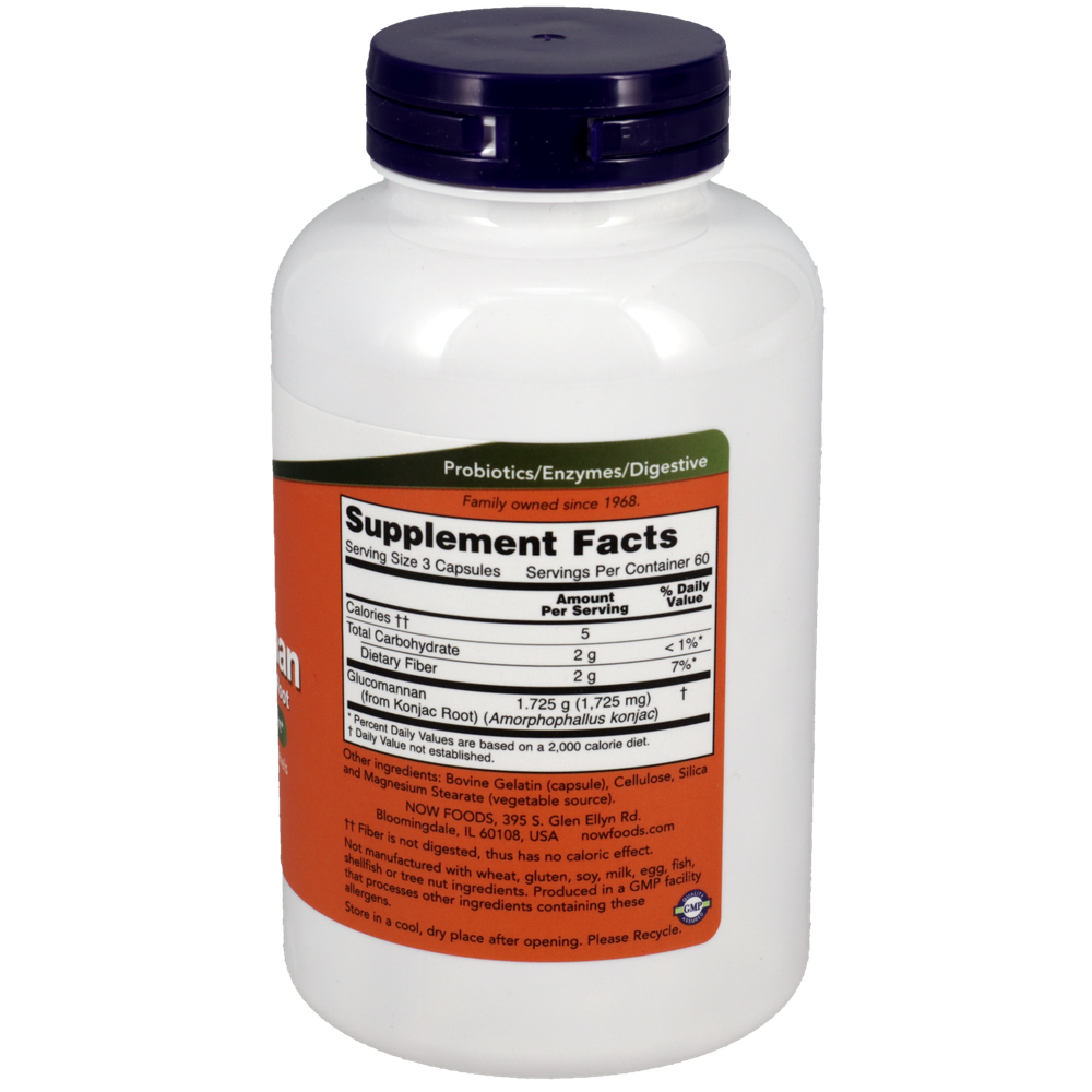 Product image for Glucomannan 575mg Capsules.