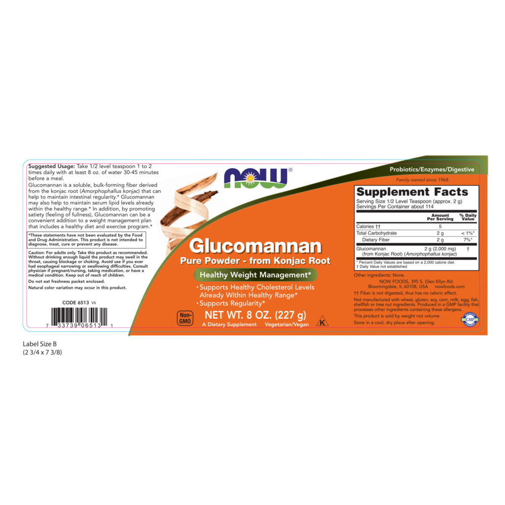 Product image for Glucomannan Powder.