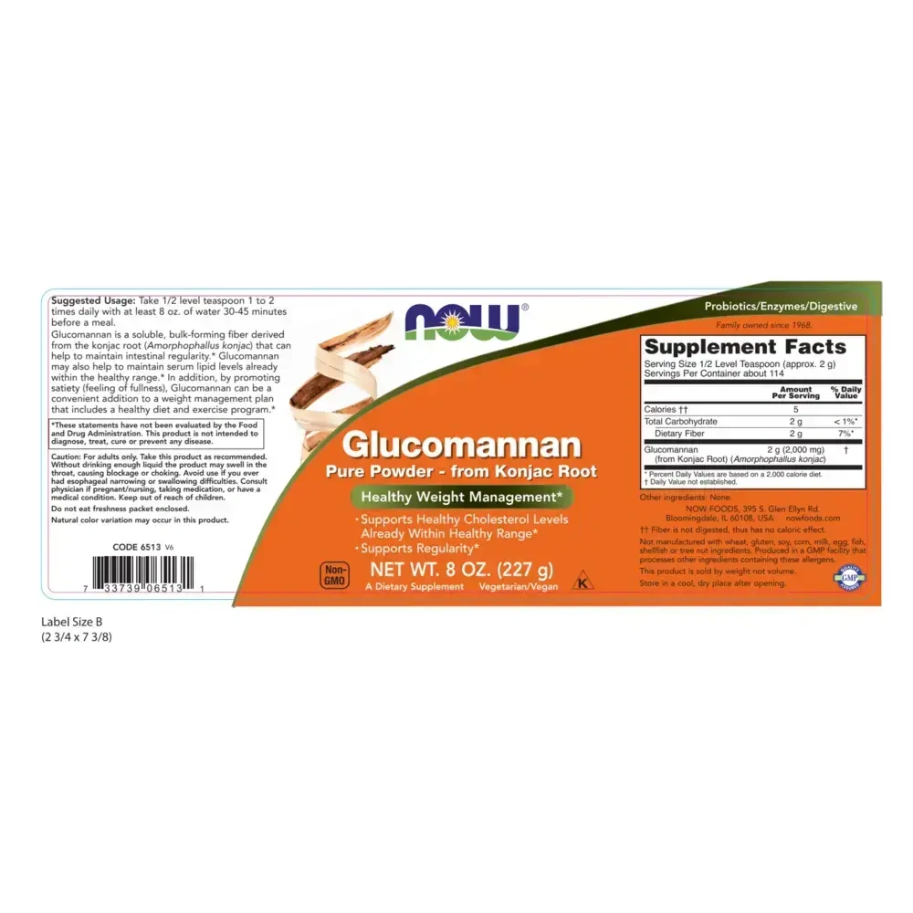 Product image for Glucomannan Powder.