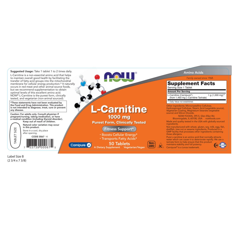 Product image for L-Carnitine 1000mg.