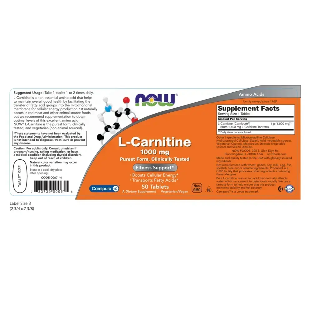 Product image for L-Carnitine 1000mg.