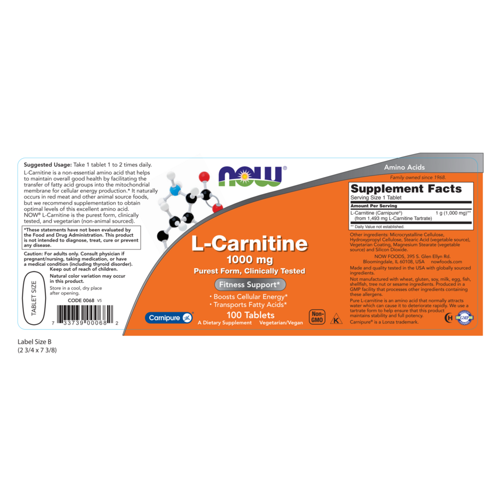 Product image for L-Carnitine 1000mg.