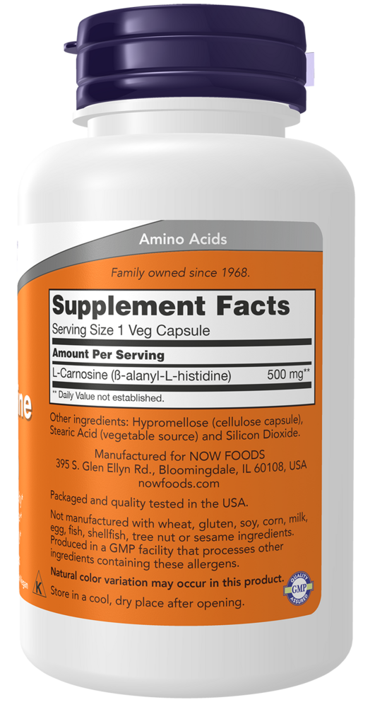 Product image for L-Carnosine 500mg.