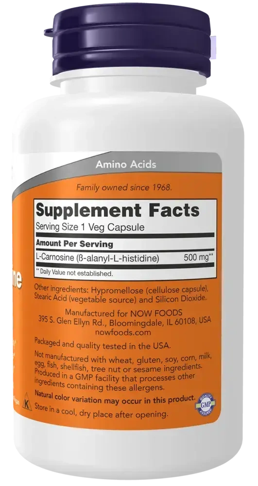 Product image for L-Carnosine 500mg.